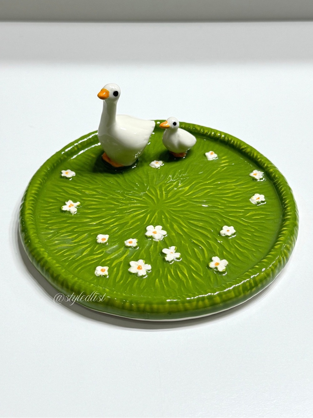 UO Home Mom and Baby Duck Catchall Plate NEW